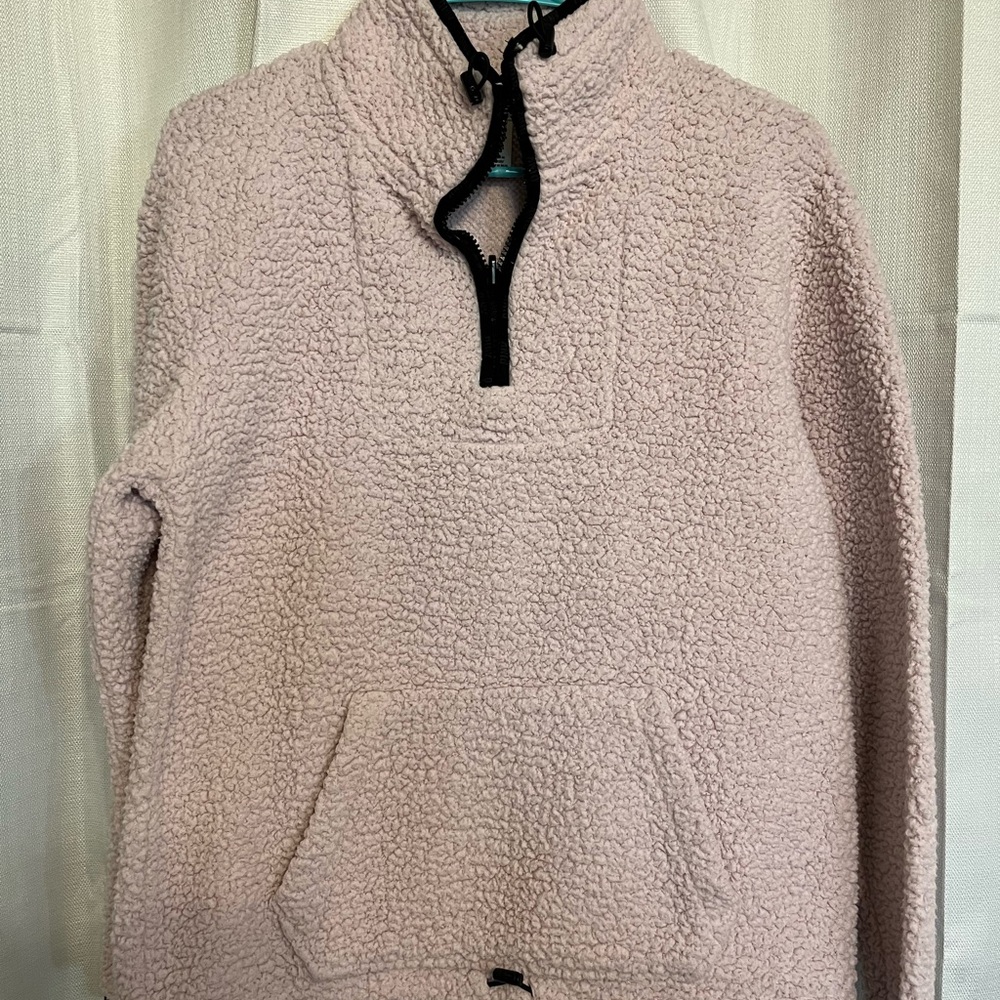 Cozy Pink Sherpa Pullover